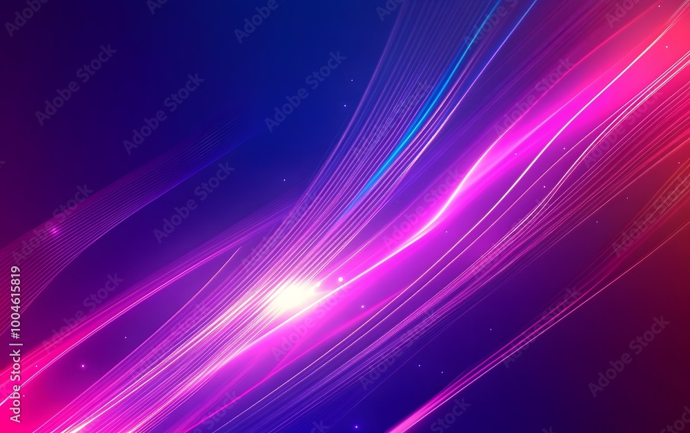Poster dynamic glowing lines background, generative ai