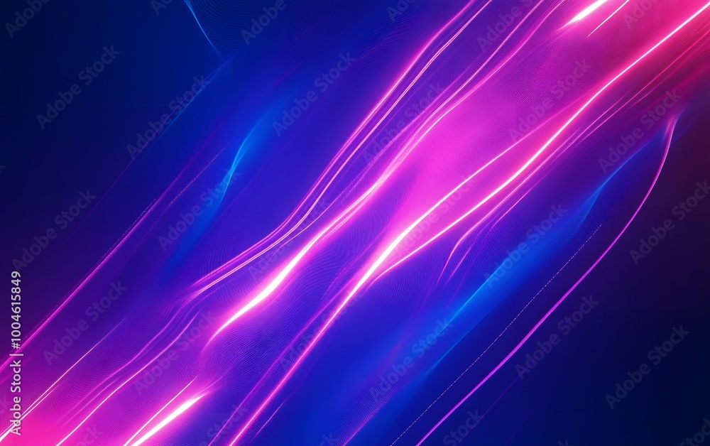 Poster dynamic glowing lines background, generative ai