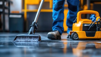 Fototapeta premium Cleaning Machine Maintenance in a Spa Environment