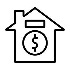 House Vector Line Icon Design