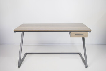 computer desk isolated on white