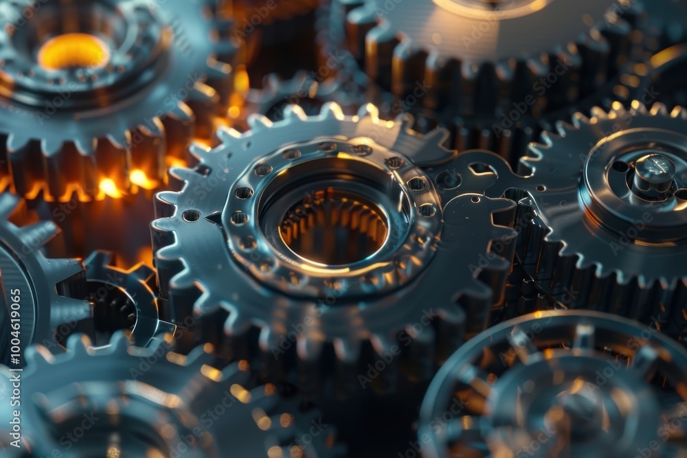 Poster gears and cogs appliance machine device.