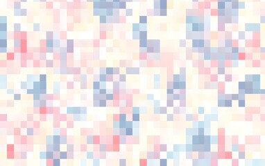 Fototapeta premium Pixel seamless pattern in pastel colors, generative ai