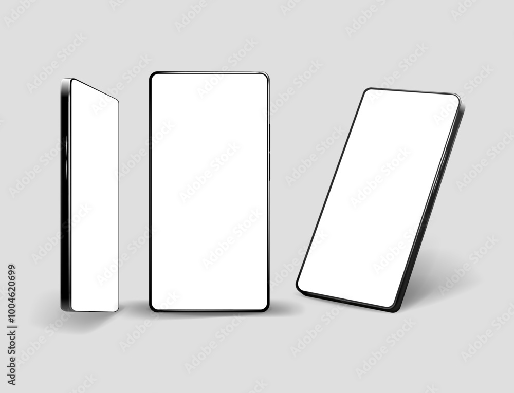 Poster smartphone ui app. phone screens for shop application. mobile interface with account login and shopp