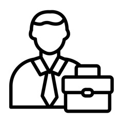 Employee Vector Line Icon Design