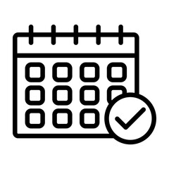 Appointment Vector Line Icon Design