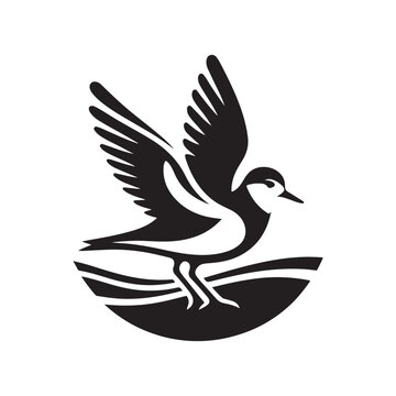 recommend clip art: Minimalist Plovers Silhouette Vector Art – Wildlife Design Collection