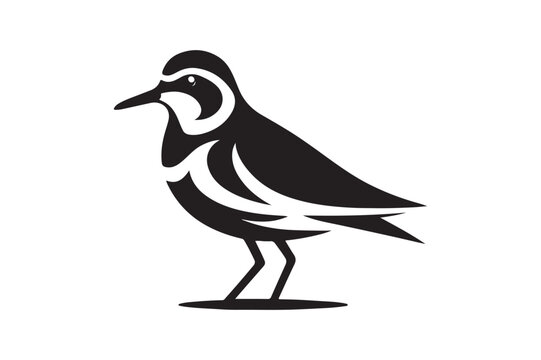 recommend clip art: Minimalist Plovers Silhouette Vector Art – Wildlife Design Collection