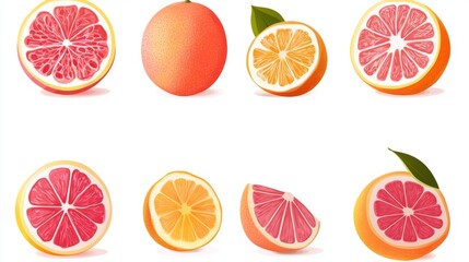 "Zesty Graphics: Discover 9 Unique Pomelo Icons for Your Design Needs"