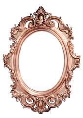 Elegant ornate oval picture frame