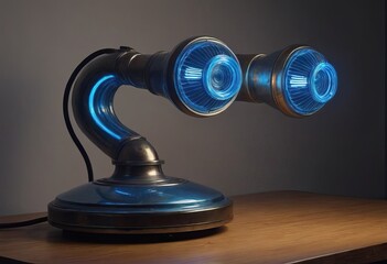 A beautifully designed lamp is placed on a table beside a stack of books