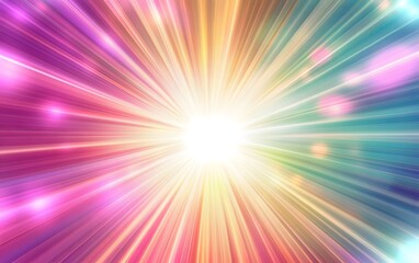 Obraz premium Colorful light shining radial lines sunburst background, generative ai