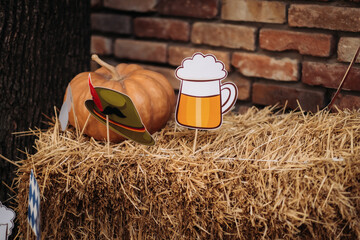 Oktoberfest celebration in Germany, decorations