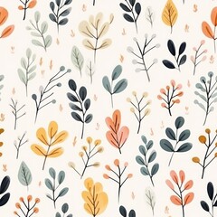 Fototapeta premium Plant pattern backgrounds wallpaper.