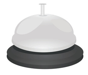 Metallic hotel bell. vector illustration