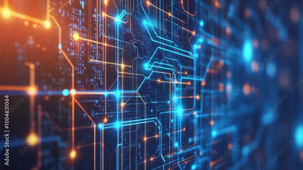 Poster it technology background that portrays the resilience of digital systems in the face of challenges a