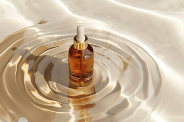 Serum skincare packaging mockup bottle water cosmetics.