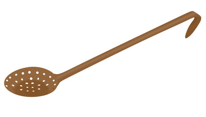 Metal cooking ladle. vector illustration