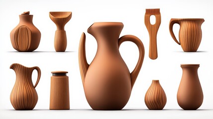 Terracotta Treasures: A collection of handcrafted terracotta pottery, showcasing a variety of shapes, sizes, and textures. Each piece is unique, reflecting the artistry of the potter.