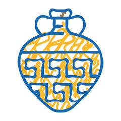 vintage amphora doodle icon sketch vector. vintage amphora sign. isolated symbol illustration