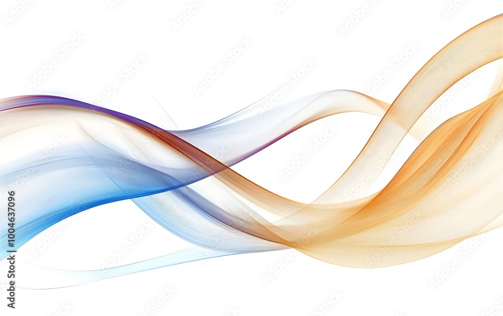 Aufkleber sparkling abstract harmony of wavy lines abstract background, generative ai
