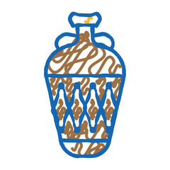 aged amphora doodle icon sketch vector. aged amphora sign. isolated symbol illustration
