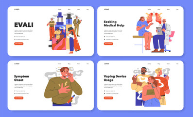 EVALI. Flat Vector Illustration