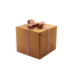 Golden Gift Box with a Bow