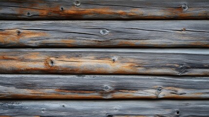 Fototapeta premium Cozy traditional cabin ambiance with an aged irregularly patterned wooden slat wall creating a rustic weathered and moody woodland atmosphere