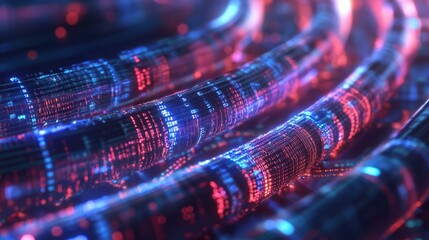 Abstract network information web science technology data center fiber optic cable 5G connection future light digital