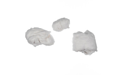 clouds of cotton wool isolated on white background