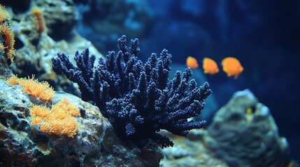 Naklejka premium A close up of a bunch of black coral