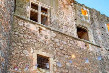 Defense tower and wall of the castle of Garcimu&ntilde;oz, Cuenca.