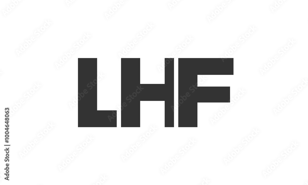 Poster lhf logo design template with strong and modern bold text. initial based vector logotype featuring s