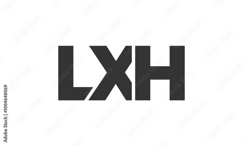 Fototapete lxh logo design template with strong and modern bold text. initial based vector logotype featuring s