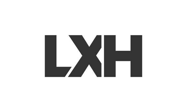 LXH logo design template with strong and modern bold text. Initial based vector logotype featuring simple and minimal typography. Trendy company identity.