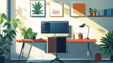 Fototapeta premium Embracing Accessibility and Efficiency in the Modern Workplace: A Guide to Productivity while Working from Home