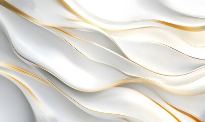 Obraz premium white and gold elegant abstract background, generative ai 