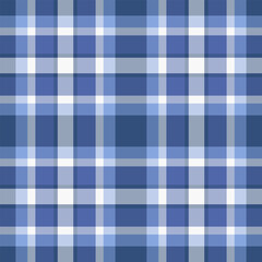 Printout textile fabric check, advertising background texture vector. Tee plaid seamless tartan pattern in blue and light colors.
