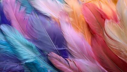 Obraz premium Soft pastel feathers