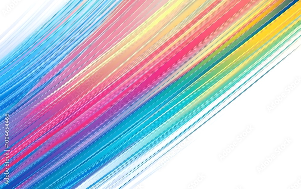 Poster abstract background of colorful lines, generative ai