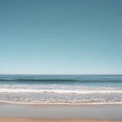 Fototapeta premium Beach Scene with Blank Center for Text