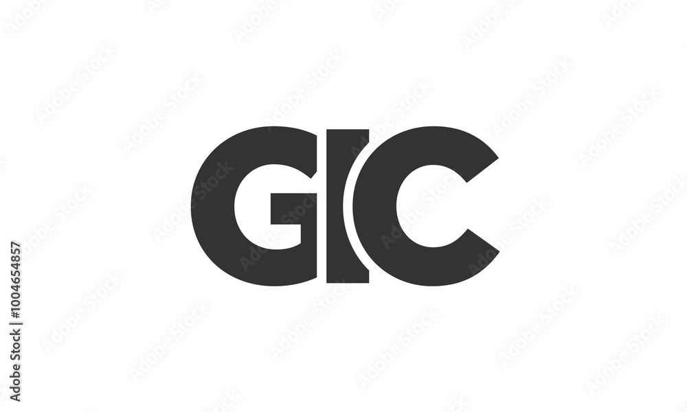 Poster gic logo design template with strong and modern bold text. initial based vector logotype featuring s