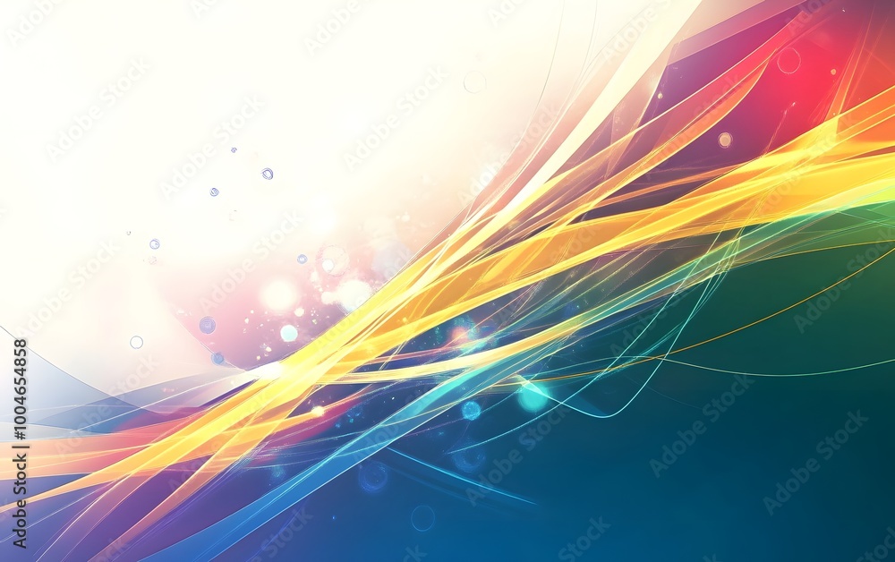 Poster abstract lines and light simple background illustration, generative ai