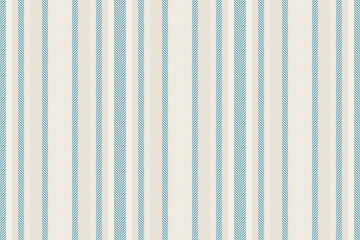 Obraz premium Repetitive pattern stripe background, hobby texture lines seamless. Row textile vertical fabric vector in white and cyan colors.