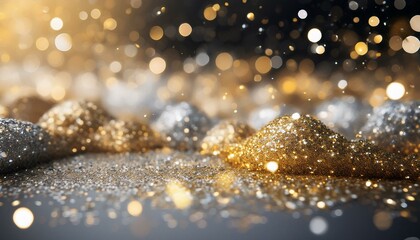 Golden & silver glitter sparkle