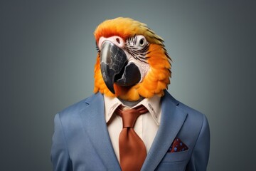 Parrot animal portrait adult.