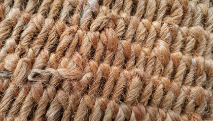 Fototapeta premium Close-up of woven jute fibers.