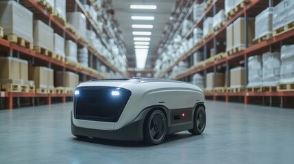 Fototapeta premium Technological marvels: future warehouse robotics