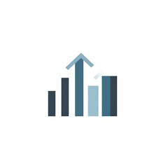Arrow and Bar Graph Logo for Finance